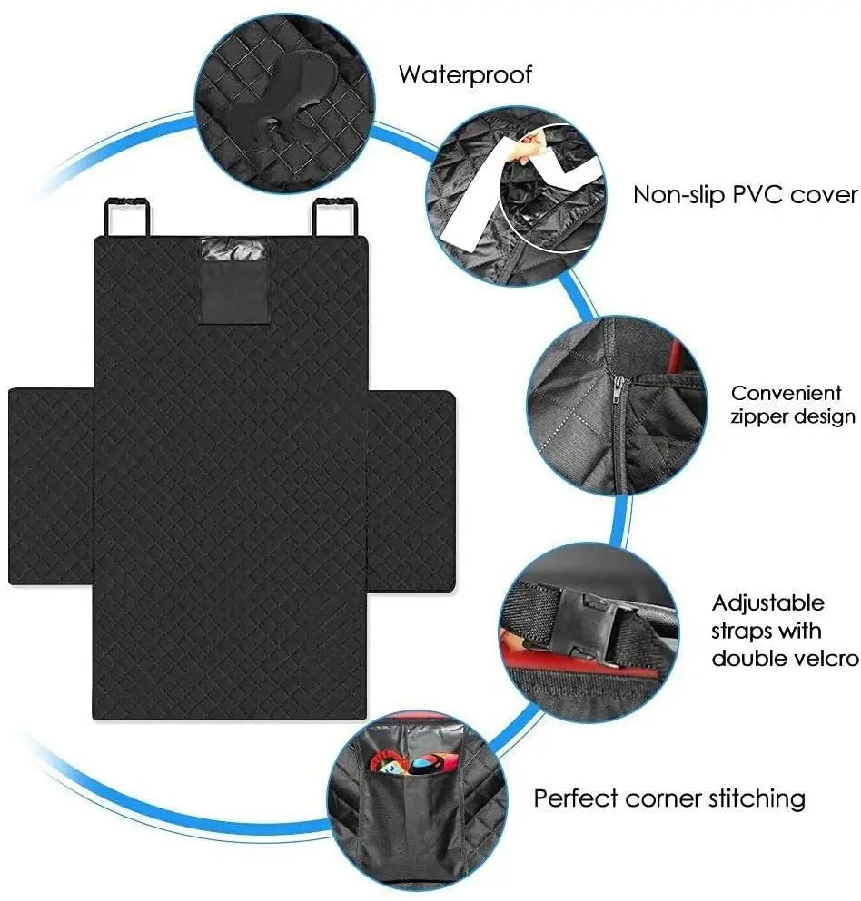 TravelGuard™ – Waterproof, Non-Slip Dog Car Seat Cover | Full-Protection Liner for SUVs & Cars