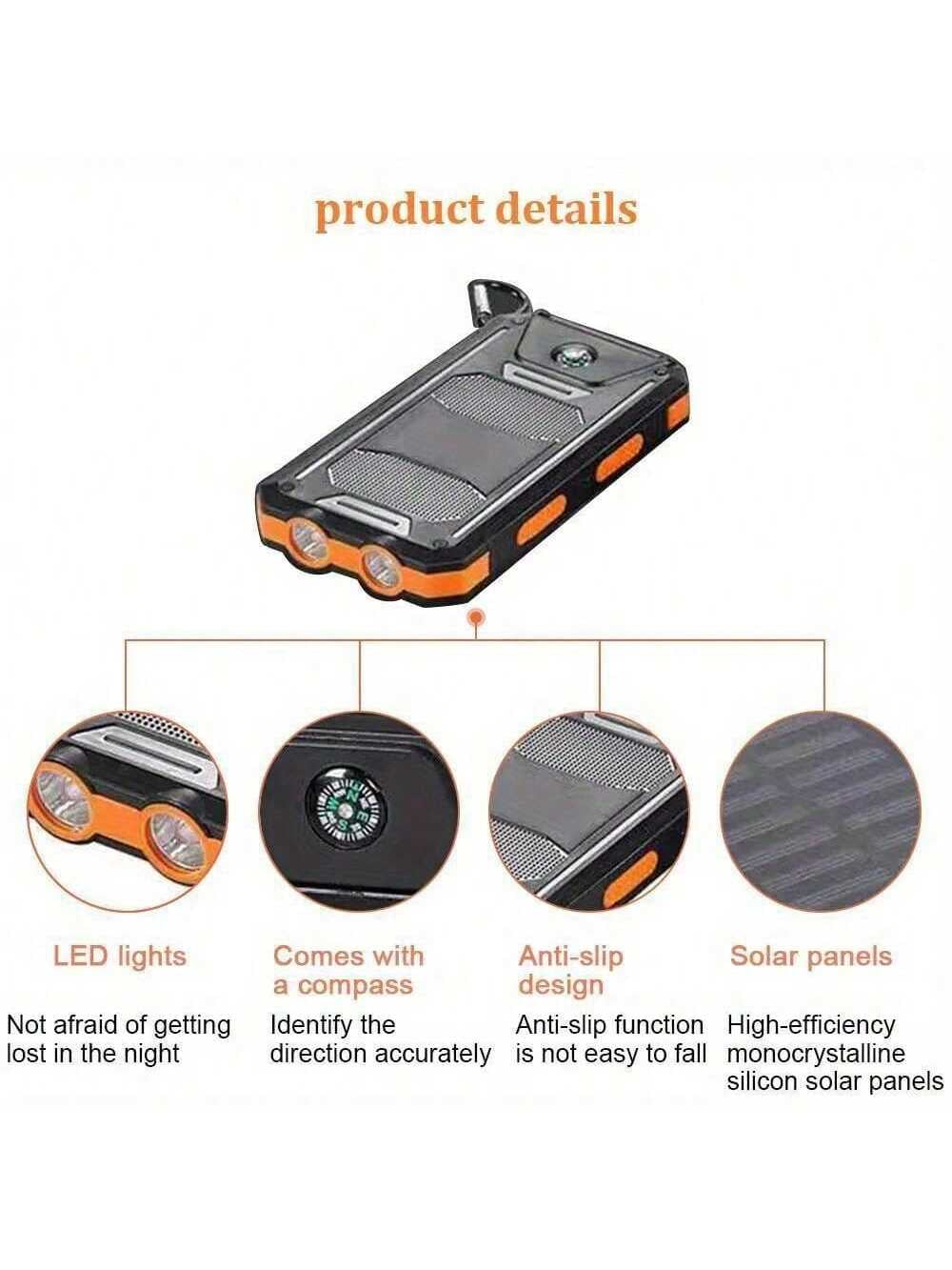 AdventureCharge™ Solar Power Bank – Portable Outdoor Charger