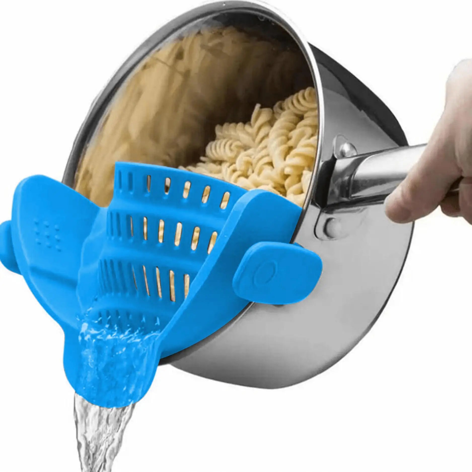 FlowEase™ – Everyday Silicone Clip-On Pot Strainer for Effortless Draining
