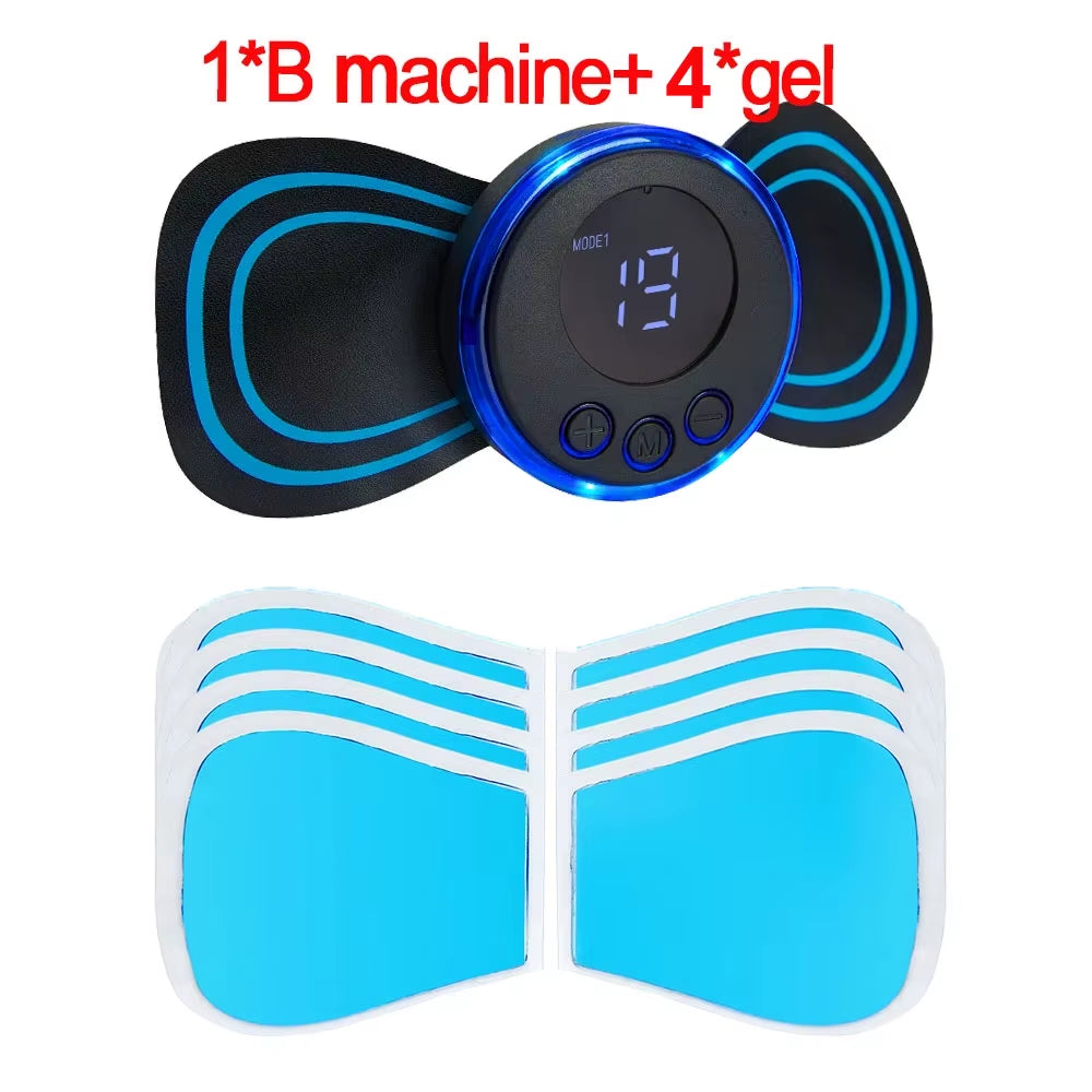 PulseRelief™ – EMS Neck & Body Massager | Rechargeable Muscle Stimulator with 8 Modes & Remote Control