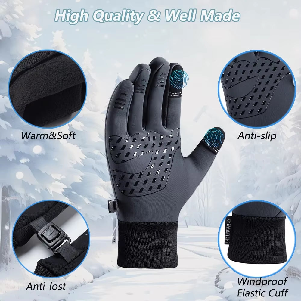 FrostGuard™ Thermal Touchscreen Cycling Gloves – Waterproof, Windproof & Warm for Winter Riding, Driving & Outdoor Sports
