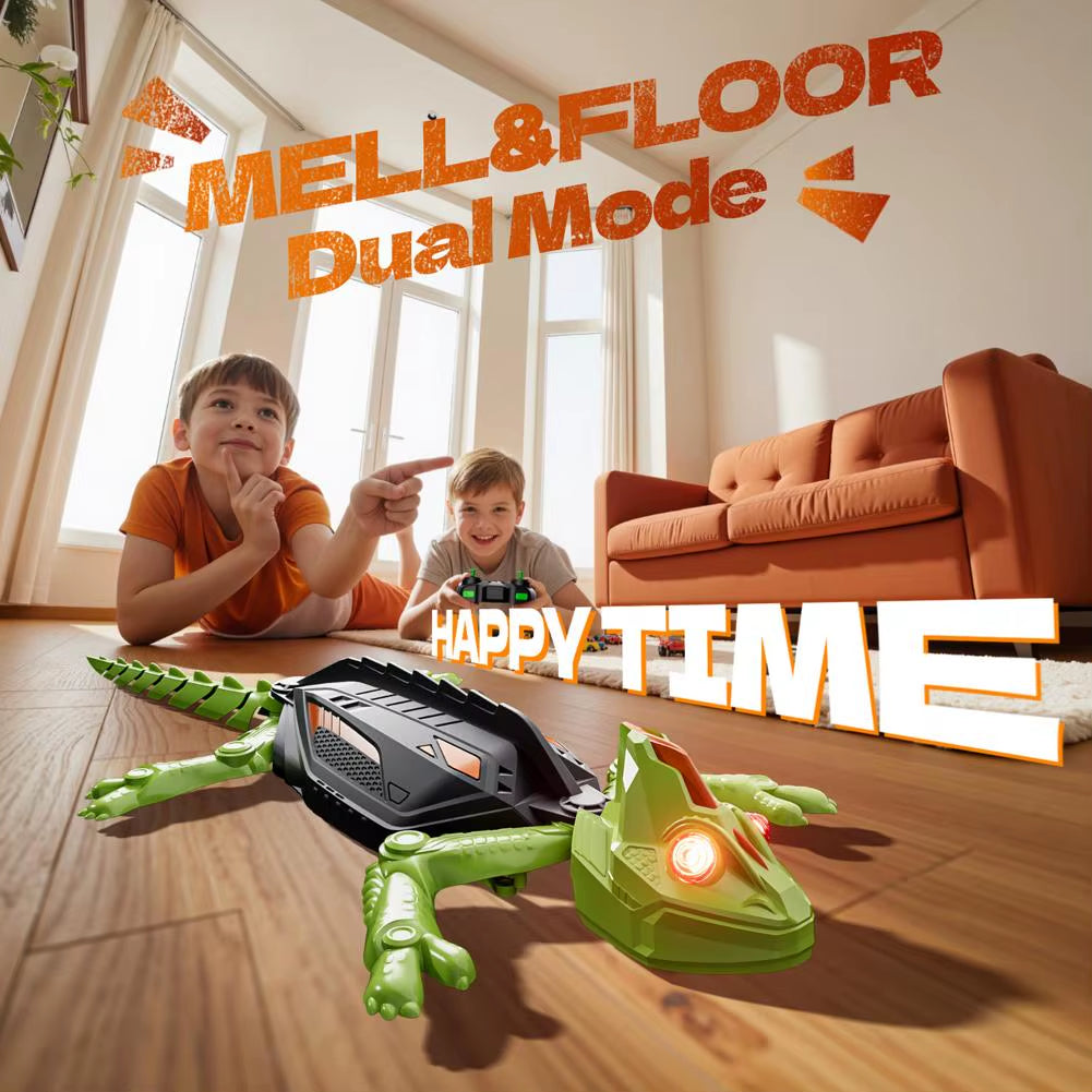 GeckoClimb™ Wall-Climbing RC Lizard Toy – LED Crawling Electric Gecko Car with Remote Control for Kids