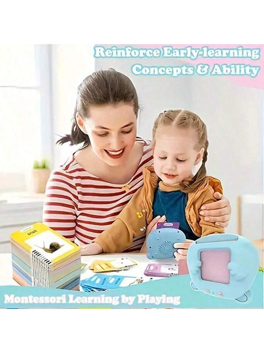 SmartTalk™ Kids Flash Card Learning Device – 224 Words, Speech Training & Montessori Learning Toy