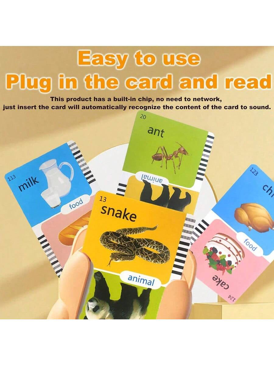 SmartTalk™ Kids Flash Card Learning Device – 224 Words, Speech Training & Montessori Learning Toy
