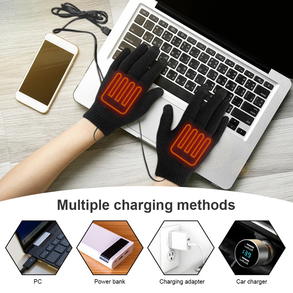 ArcticHeat™ Electric Heated Winter Gloves — Touchscreen, Non-Slip, Thermal Fleece, Full-Finger Outdoor Sports Gloves