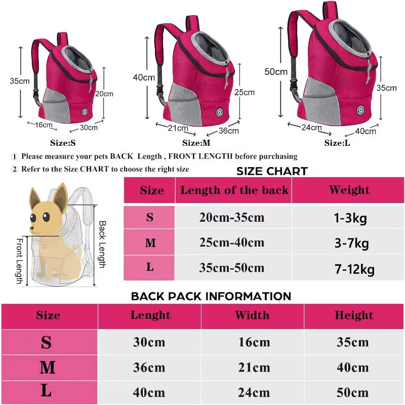 PawVoyage™ – Breathable Double-Shoulder Pet Carrier Backpack | Secure Front Bag for Small Dogs & Cats