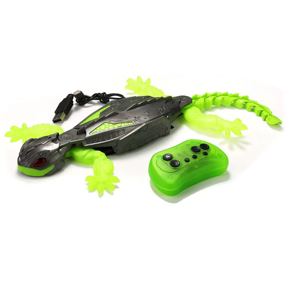 GeckoClimb™ Wall-Climbing RC Lizard Toy – LED Crawling Electric Gecko Car with Remote Control for Kids