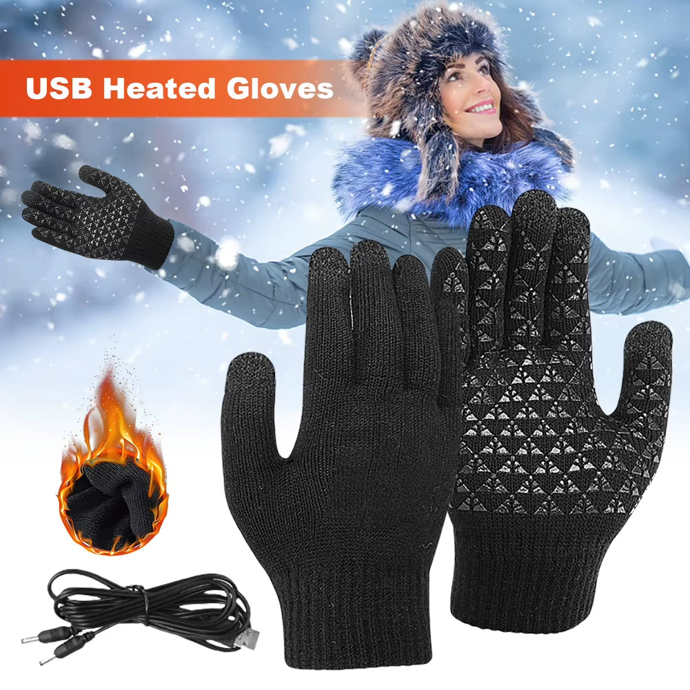 ArcticHeat™ Electric Heated Winter Gloves — Touchscreen, Non-Slip, Thermal Fleece, Full-Finger Outdoor Sports Gloves