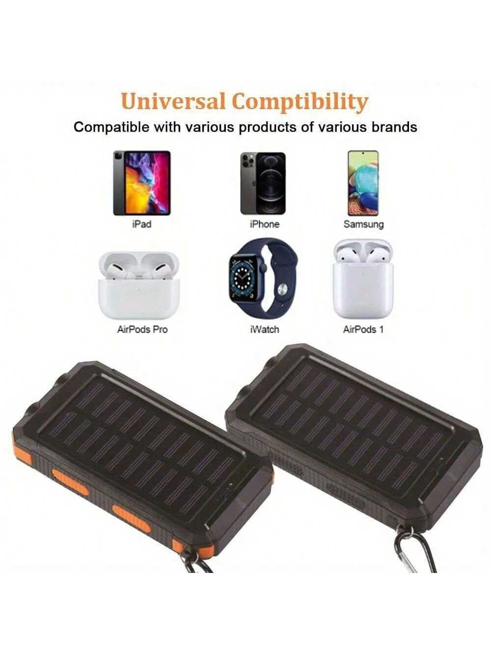 AdventureCharge™ Solar Power Bank – Portable Outdoor Charger