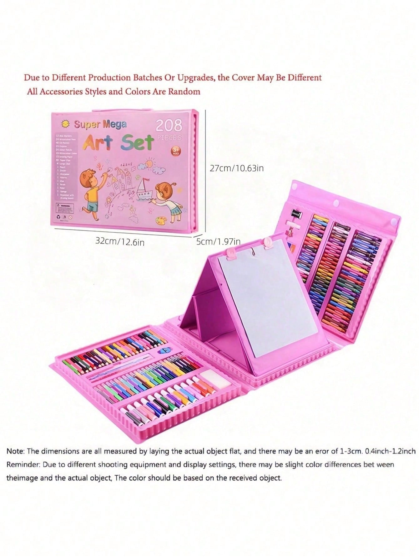 CreativeMaster™ Kids Art Set – 68/208pcs Complete Painting & Drawing Kit