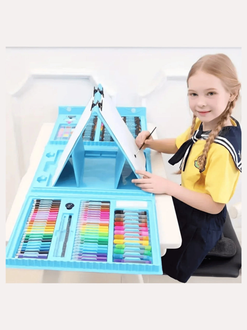 CreativeMaster™ Kids Art Set – 68/208pcs Complete Painting & Drawing Kit