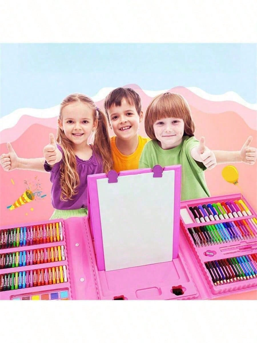 CreativeMaster™ Kids Art Set – 68/208pcs Complete Painting & Drawing Kit
