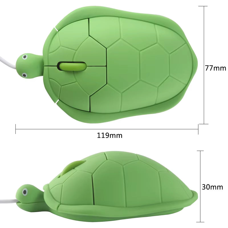 TurtliTech™ 3D Turtle Wireless Mouse – 1600DPI Optical Precision, Cute Ergonomic Design for Kids & Adults