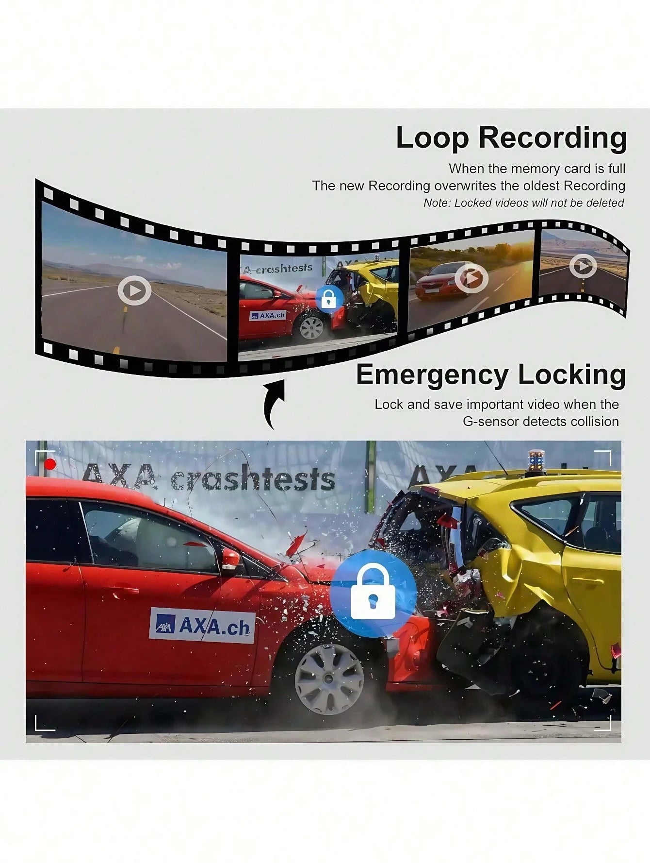 UltraView™ 1080P Triple-Channel Dash Cam + 32GB Card