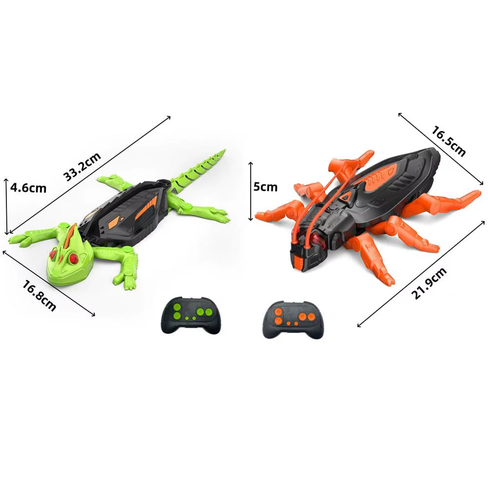 GeckoClimb™ Wall-Climbing RC Lizard Toy – LED Crawling Electric Gecko Car with Remote Control for Kids
