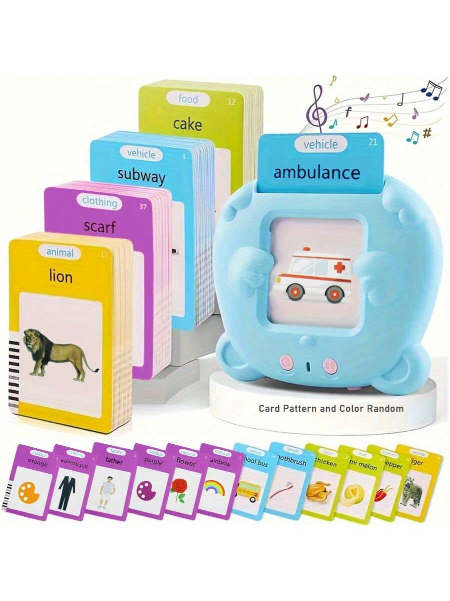 SmartTalk™ Kids Flash Card Learning Device – 224 Words, Speech Training & Montessori Learning Toy