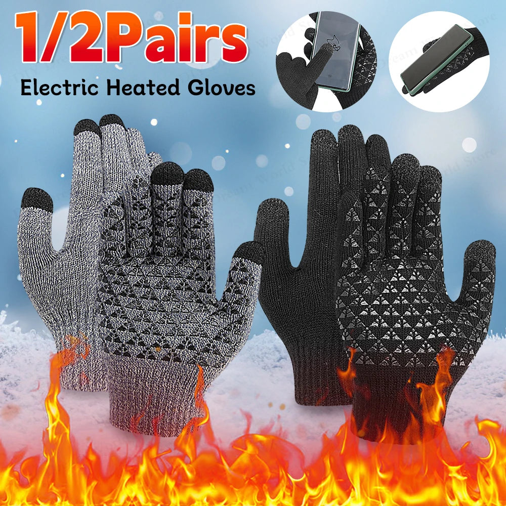 ArcticHeat™ Electric Heated Winter Gloves — Touchscreen, Non-Slip, Thermal Fleece, Full-Finger Outdoor Sports Gloves