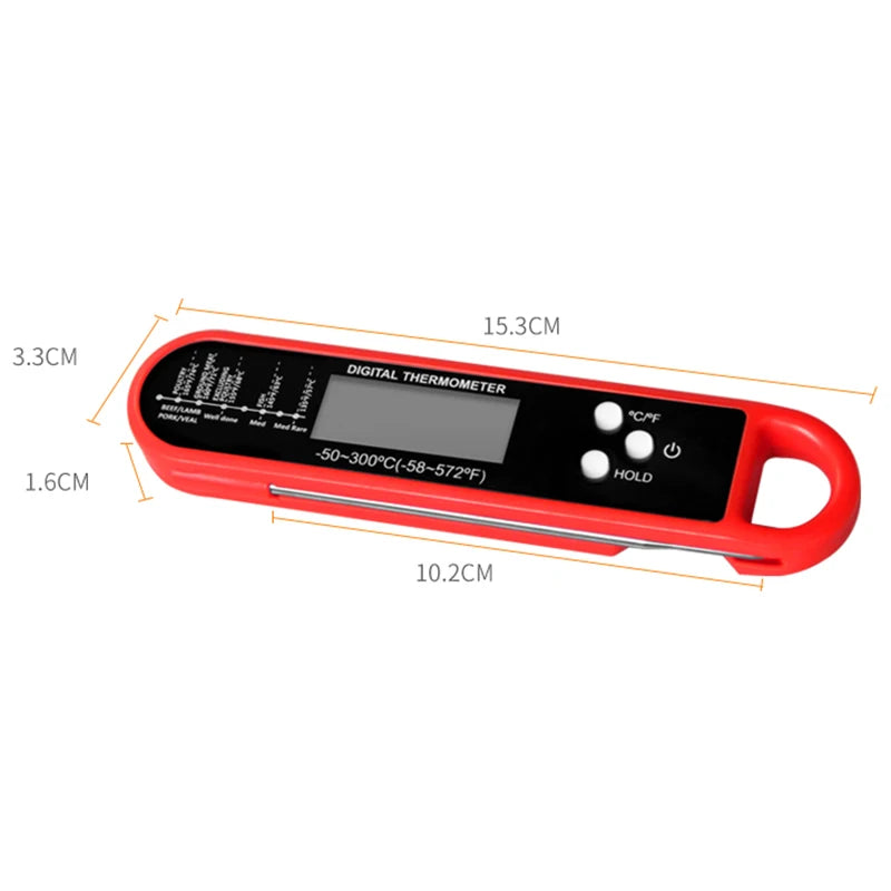 GlowFlame™ Instant-Read Digital Meat Thermometer – Ultra-Fast Kitchen & BBQ Food Probe