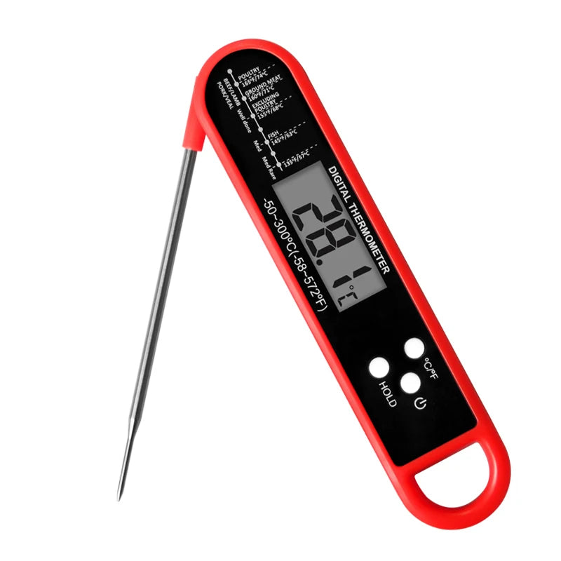 GlowFlame™ Instant-Read Digital Meat Thermometer – Ultra-Fast Kitchen & BBQ Food Probe