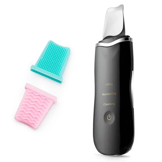 GlowWave™ – Ultrasonic Skin Scrubber | Deep Pore Cleanser & Blackhead Remover with Ion + EMS Technology