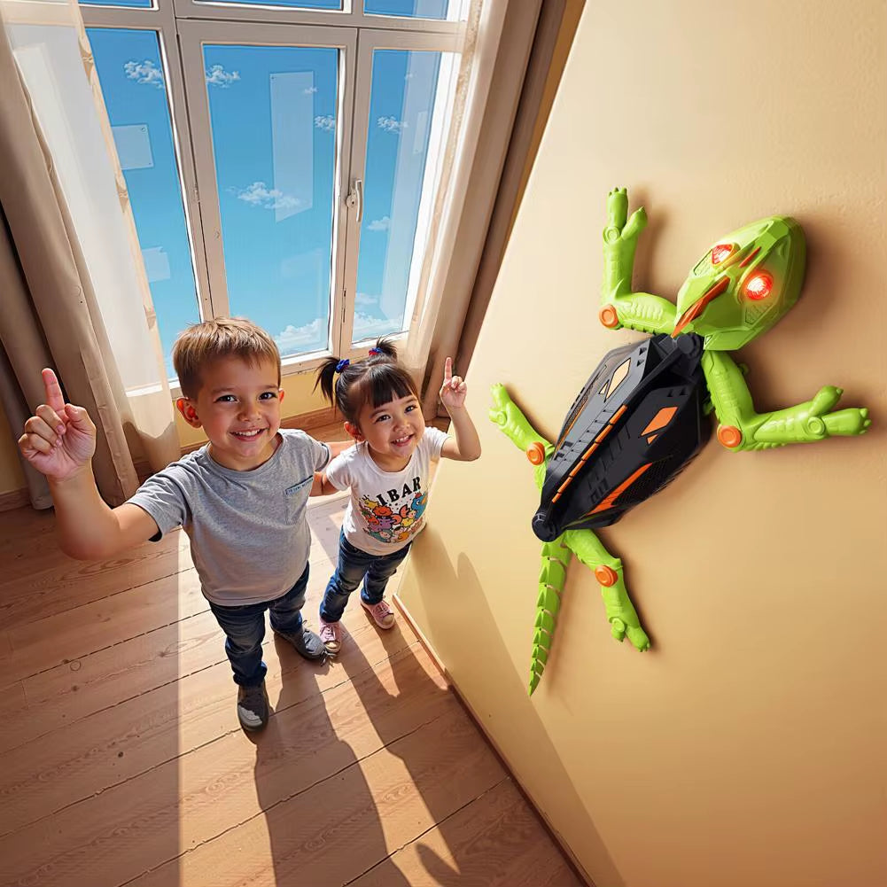 GeckoClimb™ Wall-Climbing RC Lizard Toy – LED Crawling Electric Gecko Car with Remote Control for Kids