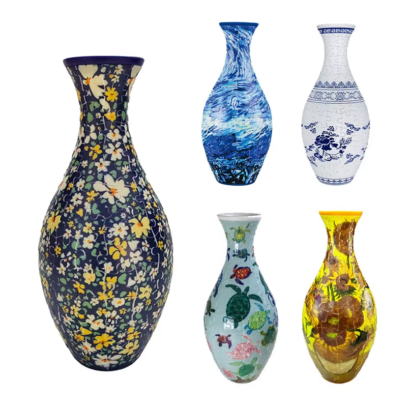 PuzzlePorcelain™ 3D Kids Vase – Creative Build & Decor Gift Set