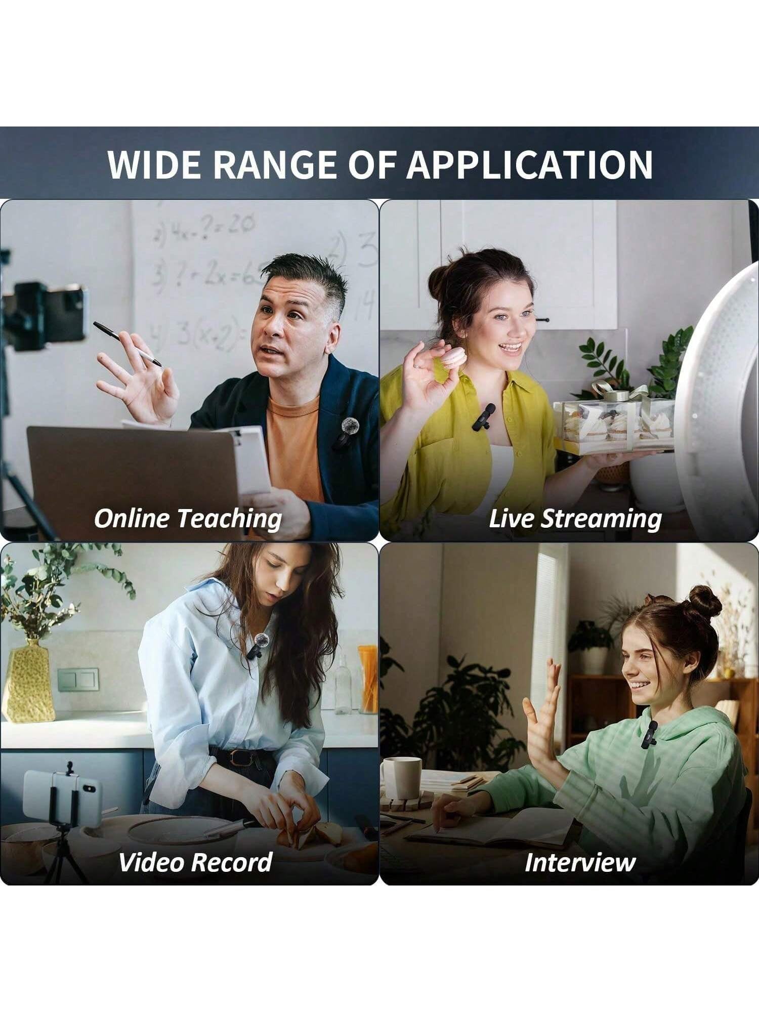 AirWave™ Dual Wireless Lavalier Mic Set (Plug & Play)