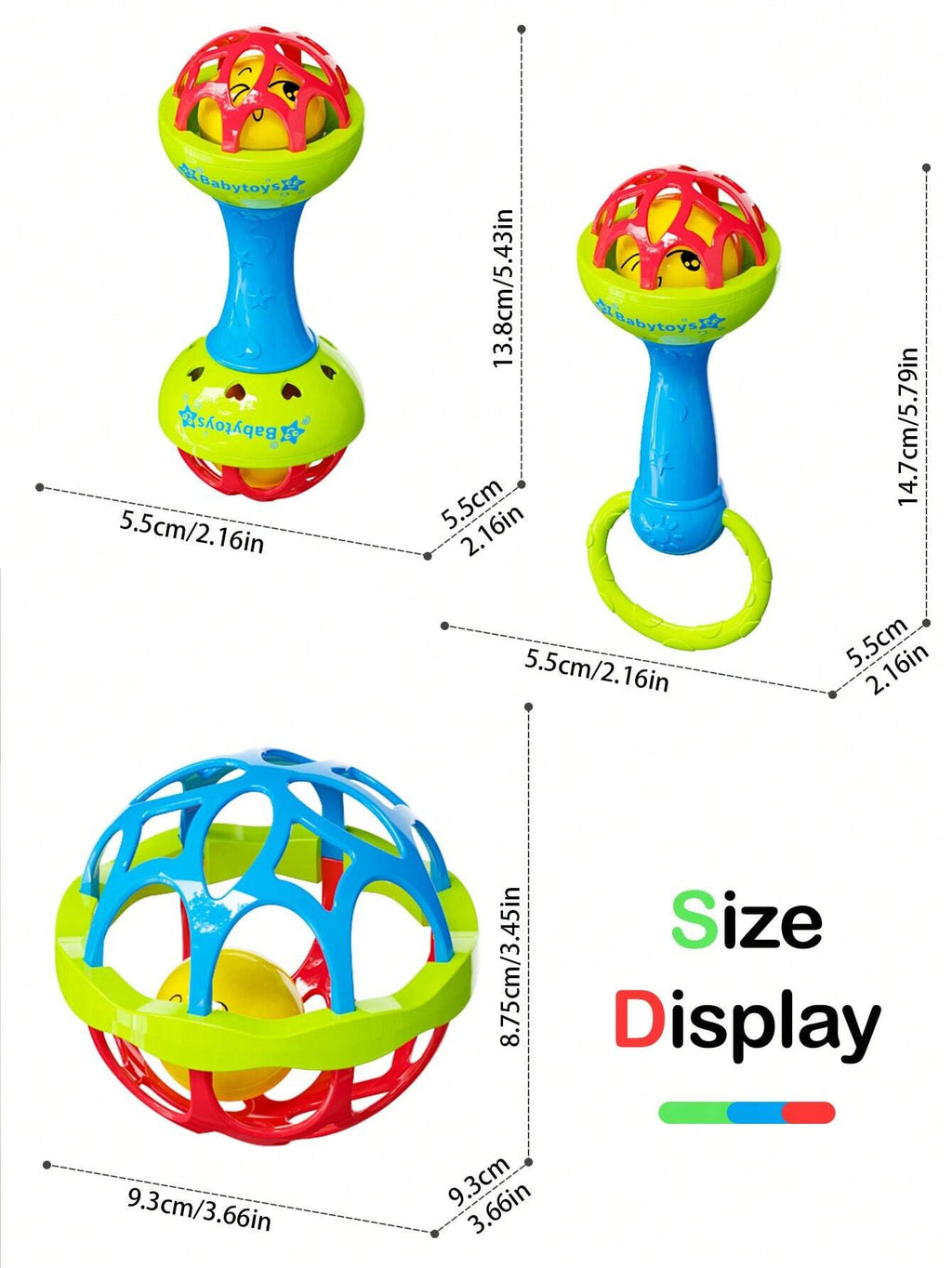BabyJoy™ Musical Bell Hammer – Sensory Rattle & Training Ball Set