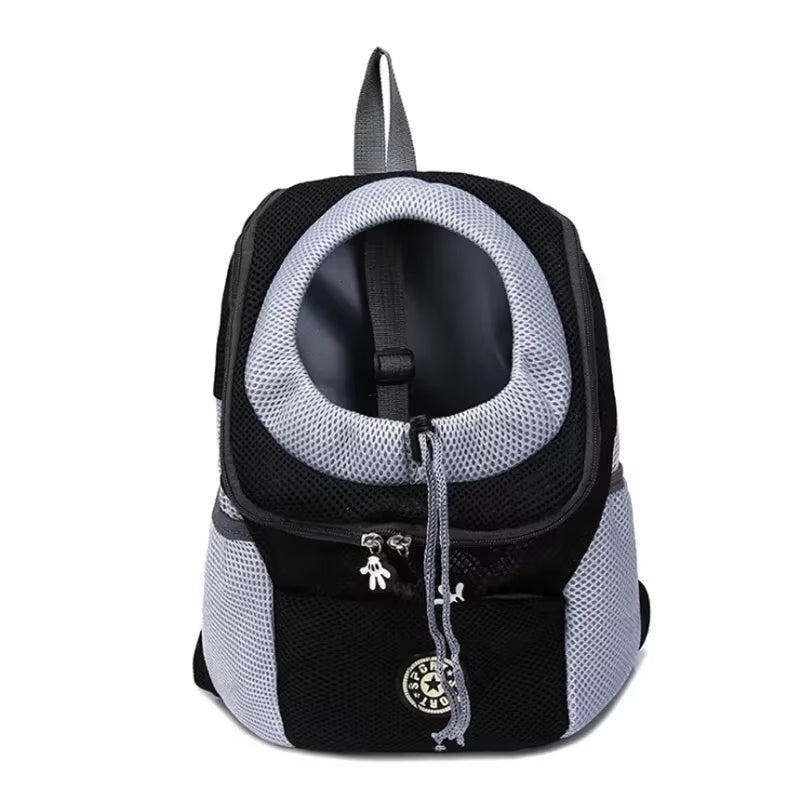 PawVoyage™ – Breathable Double-Shoulder Pet Carrier Backpack | Secure Front Bag for Small Dogs & Cats