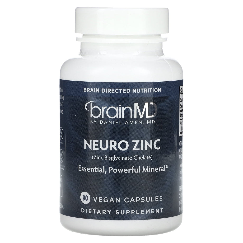 Neuro Zinc – 25 Mg Zinc Bisglycinate Chelate – 90 Vegan Capsules