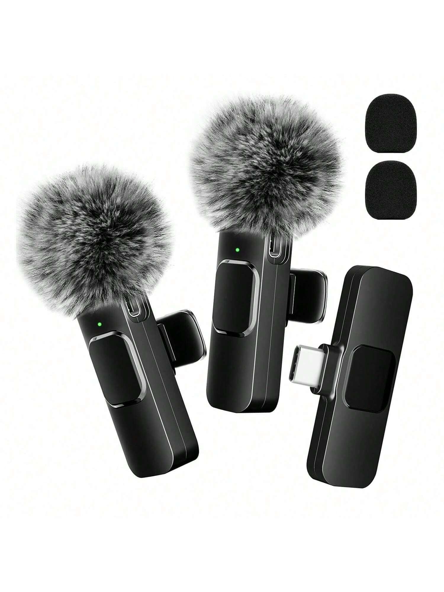 AirWave™ Dual Wireless Lavalier Mic Set (Plug & Play)