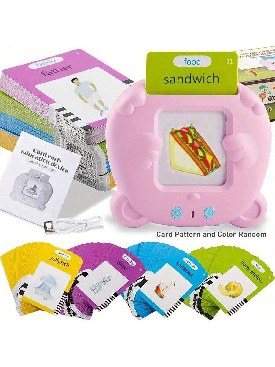 SmartTalk™ Kids Flash Card Learning Device – 224 Words, Speech Training & Montessori Learning Toy