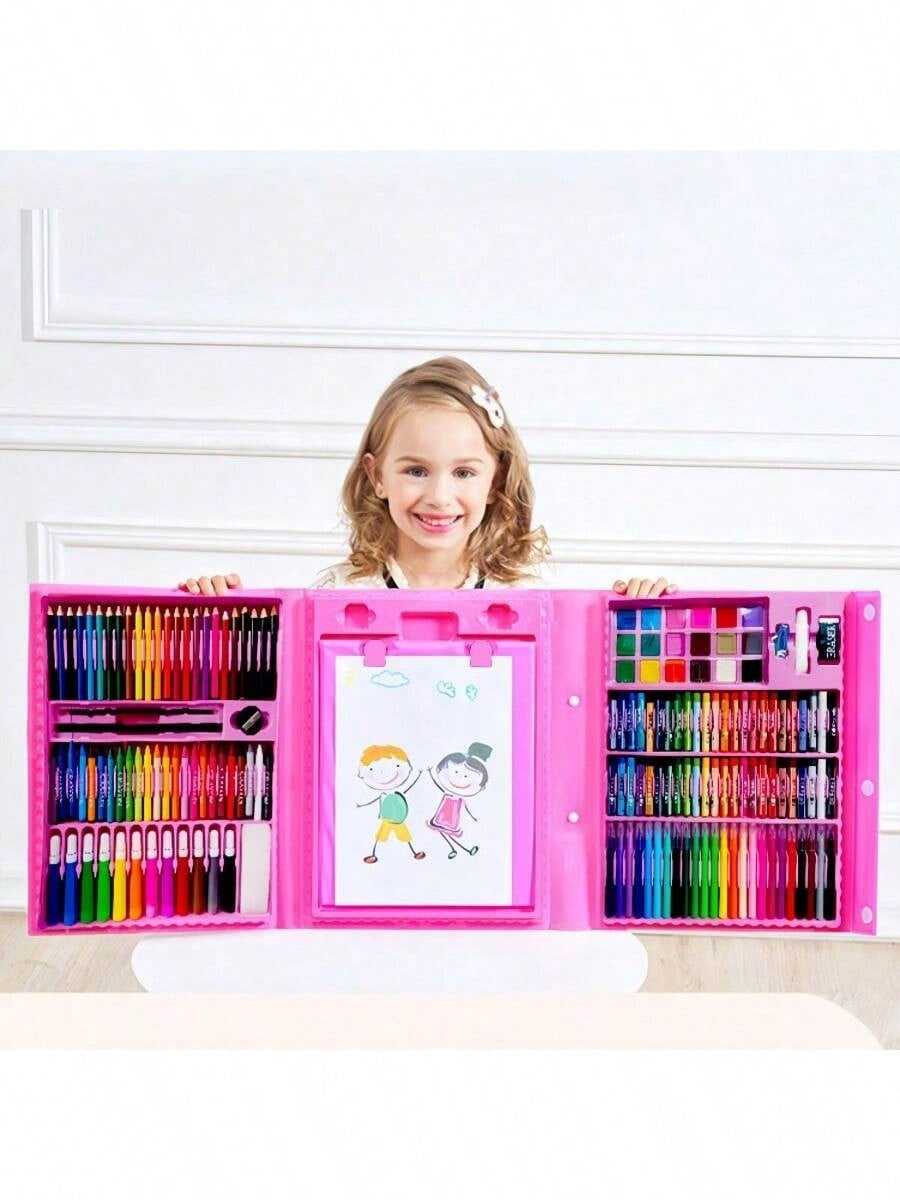 CreativeMaster™ Kids Art Set – 68/208pcs Complete Painting & Drawing Kit