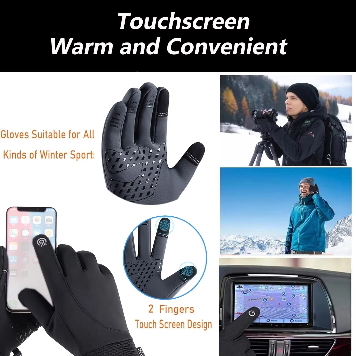 FrostGuard™ Thermal Touchscreen Cycling Gloves – Waterproof, Windproof & Warm for Winter Riding, Driving & Outdoor Sports