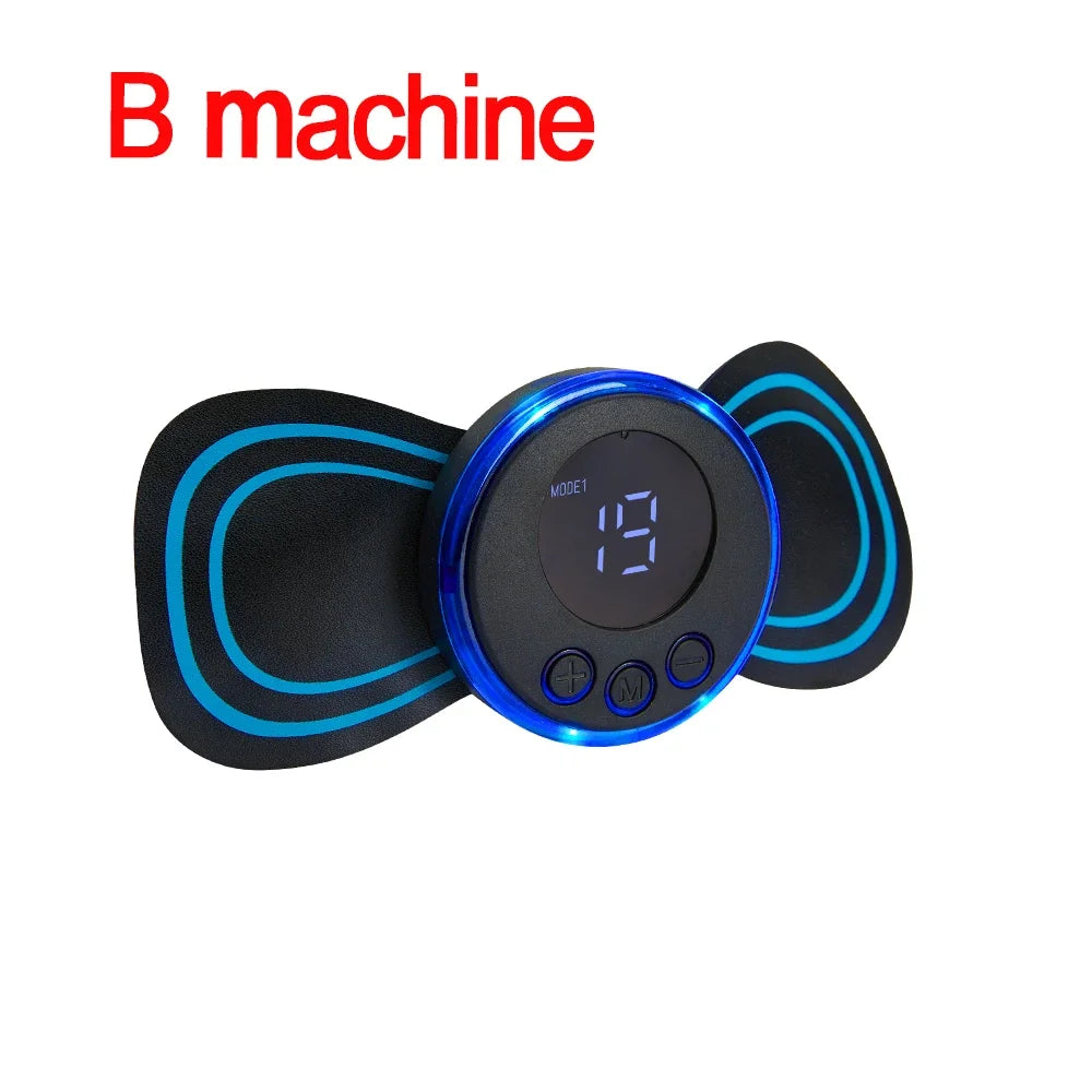 PulseRelief™ – EMS Neck & Body Massager | Rechargeable Muscle Stimulator with 8 Modes & Remote Control