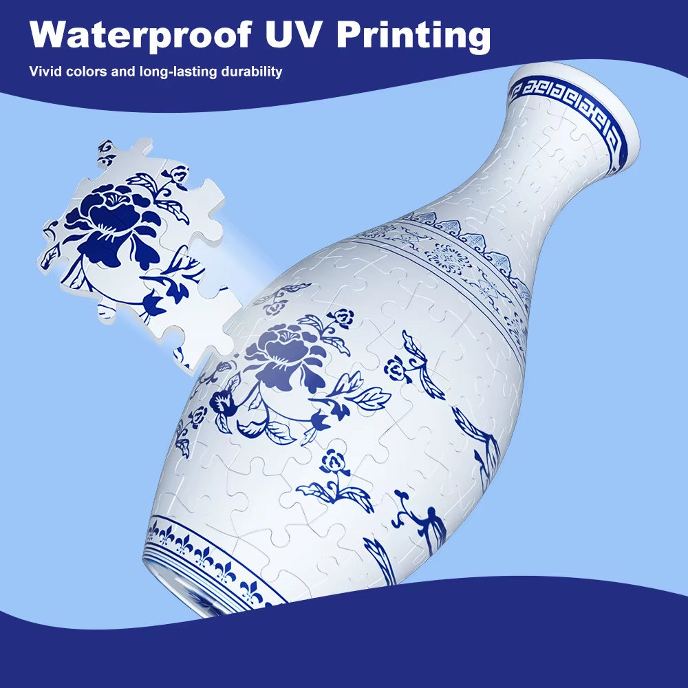 PuzzlePorcelain™ 3D Kids Vase – Creative Build & Decor Gift Set