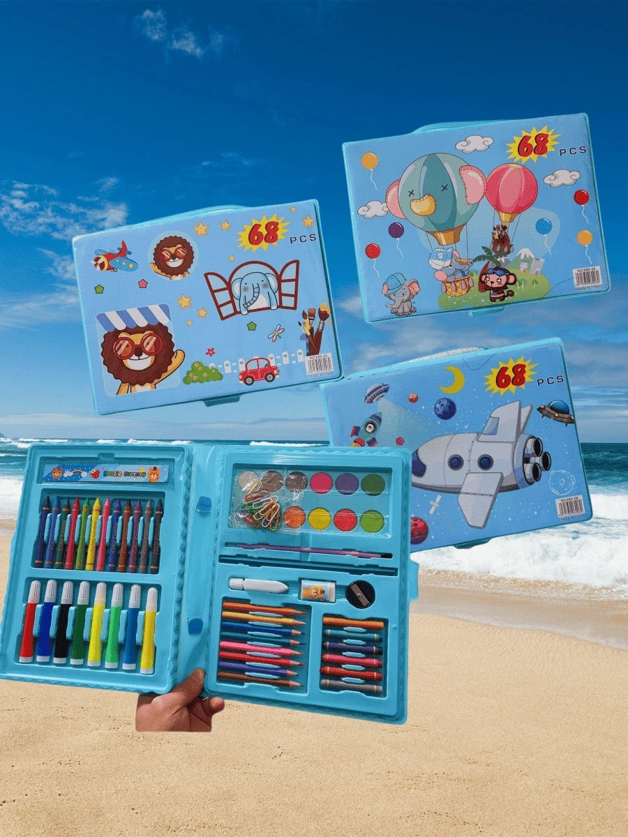 CreativeMaster™ Kids Art Set – 68/208pcs Complete Painting & Drawing Kit